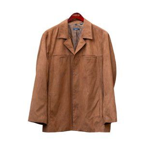 Men’s Alfani caramel 100% Polyester 4 Button coat Size L